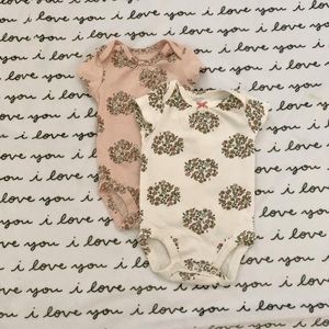 Set of Floral Bodysuits